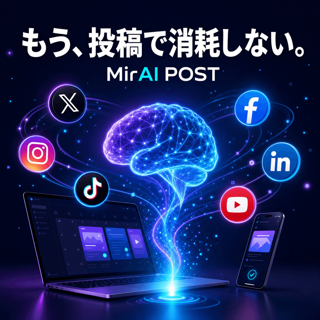 MiraiPost — もう、投稿で消耗しない。