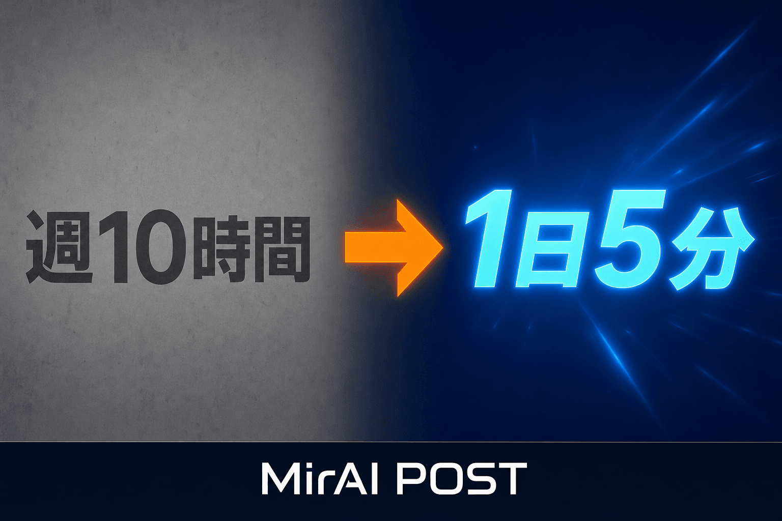 MiraiPost — 週10時間→1日5分