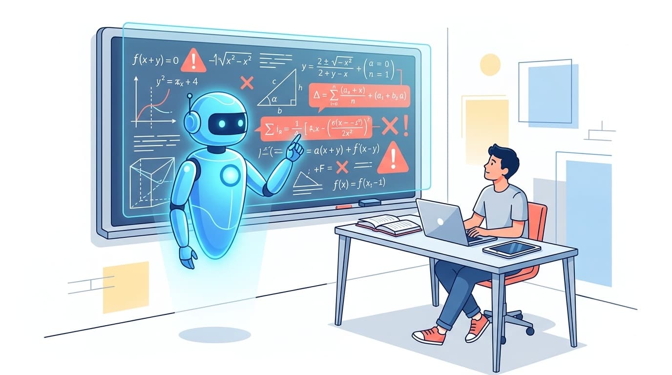 資格の勉強にAIチャットを家庭教師として活用するイメージイラスト