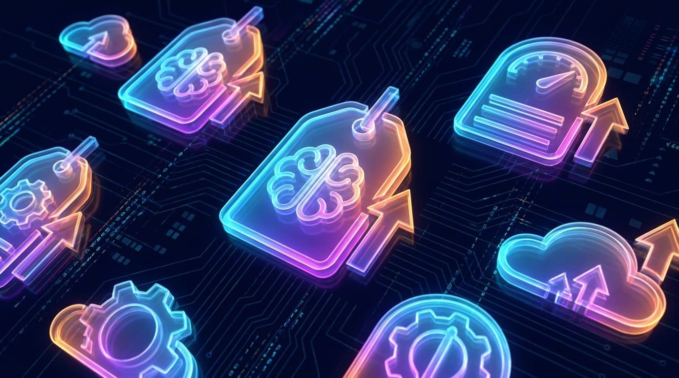 AIツールの料金プラン変更を象徴するイラスト — 値上がりを示す矢印とAIサービスのメーター