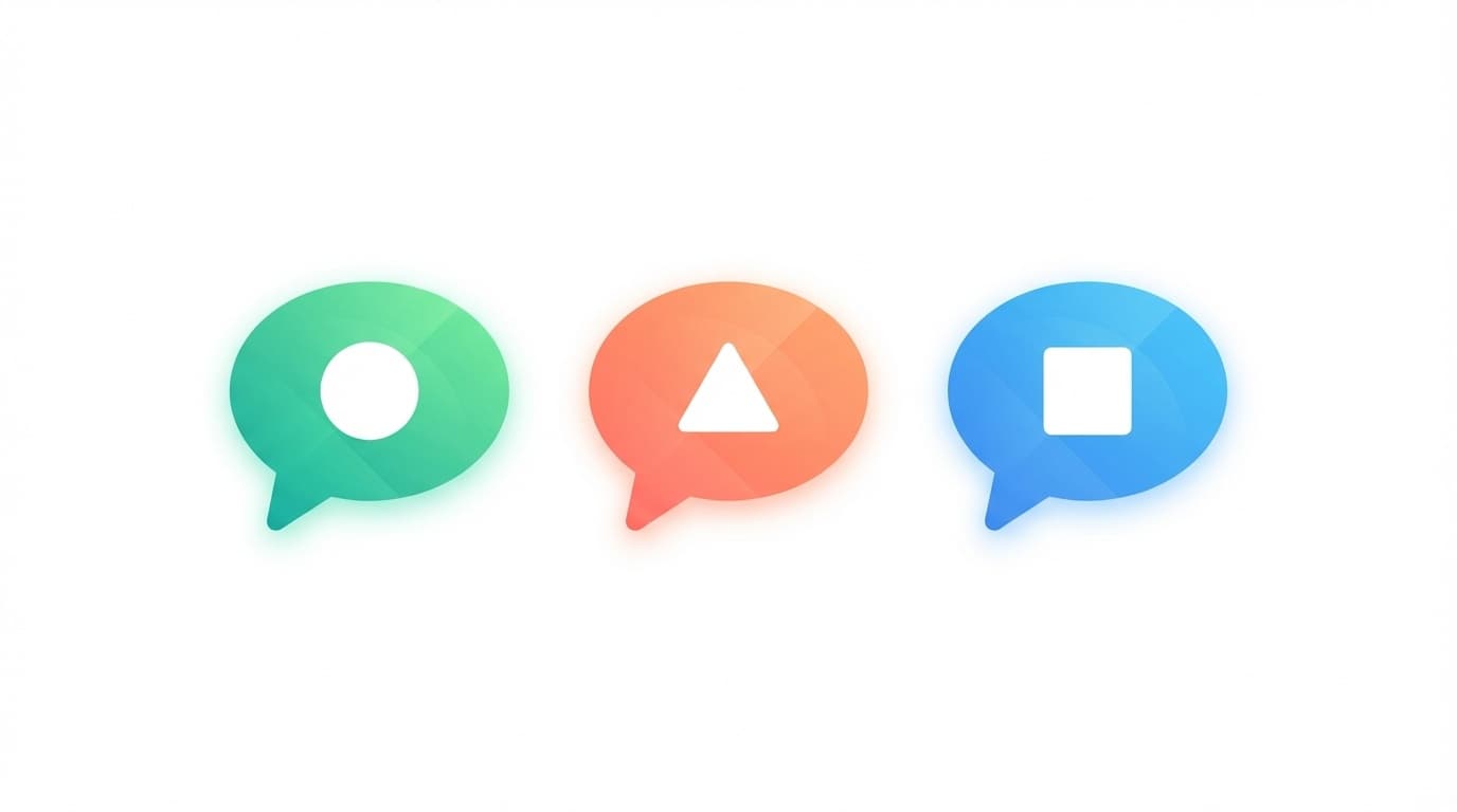 ChatGPT・Claude・Geminiの3大AIチャットを比較するイメージイラスト