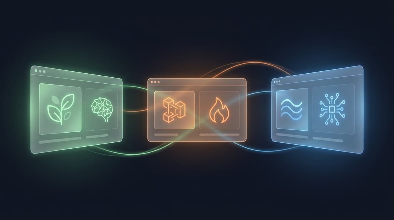 ChatGPT・Claude・Geminiの3つのAIチャットを比較するイメージイラスト