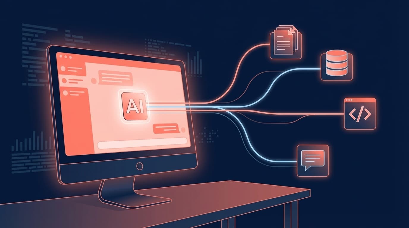 Claude DesktopでMCP連携を設定するイメージ図