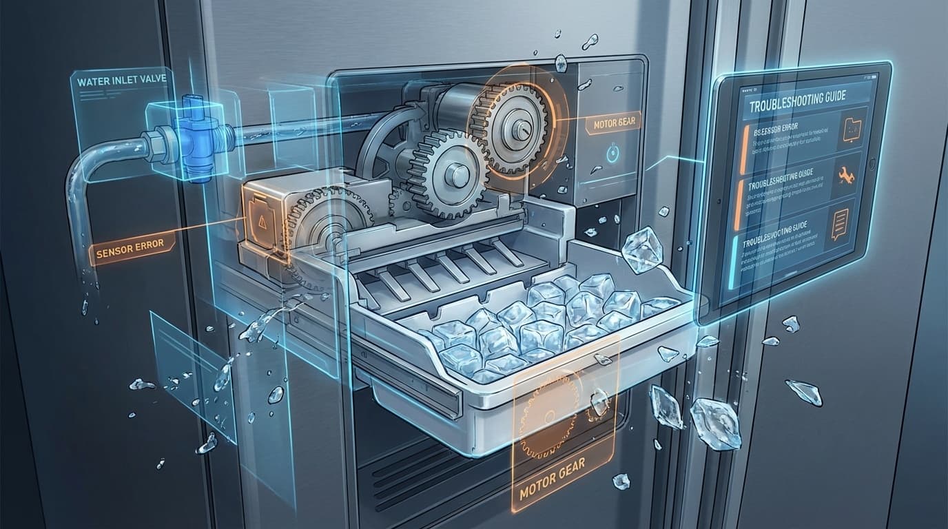 冷蔵庫の製氷機で氷ができない原因と直し方