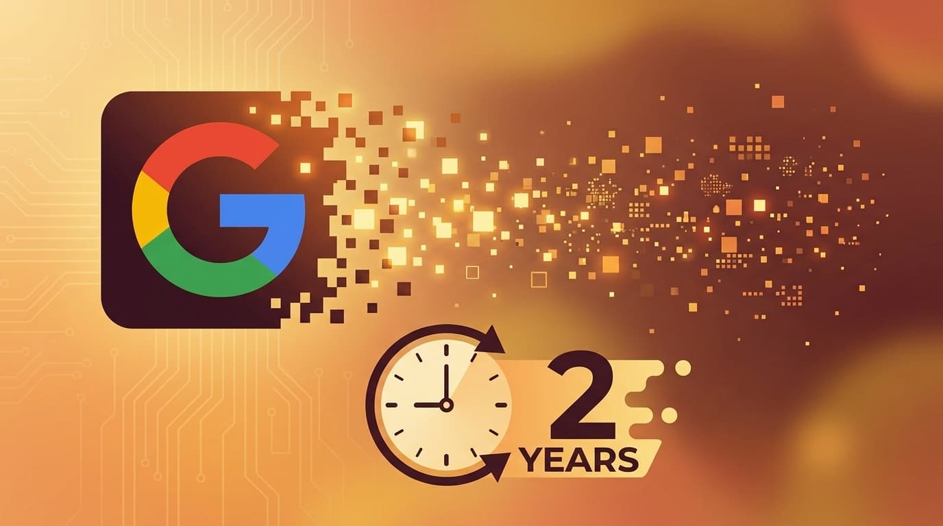 Googleアカウントが2年放置で削除されるポリシーのイメージ画像