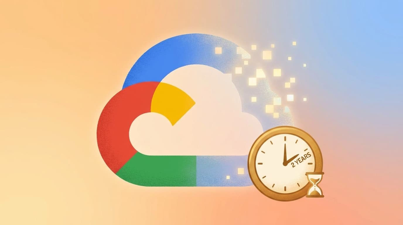 クラウド上のアカウントアイコンが時間とともに消えていくイメージイラスト