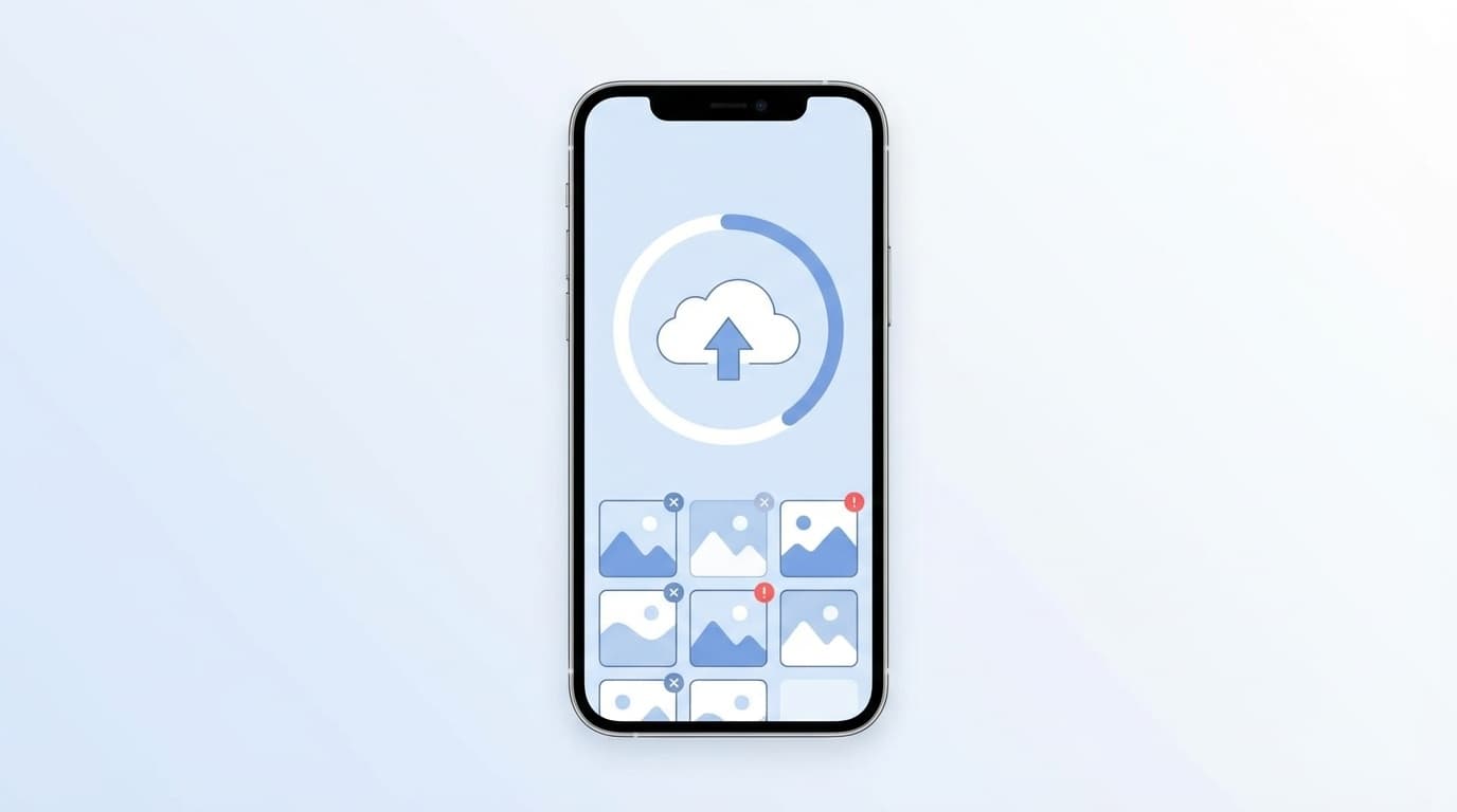 Googleフォトのバックアップが進まない問題のイメージ画像