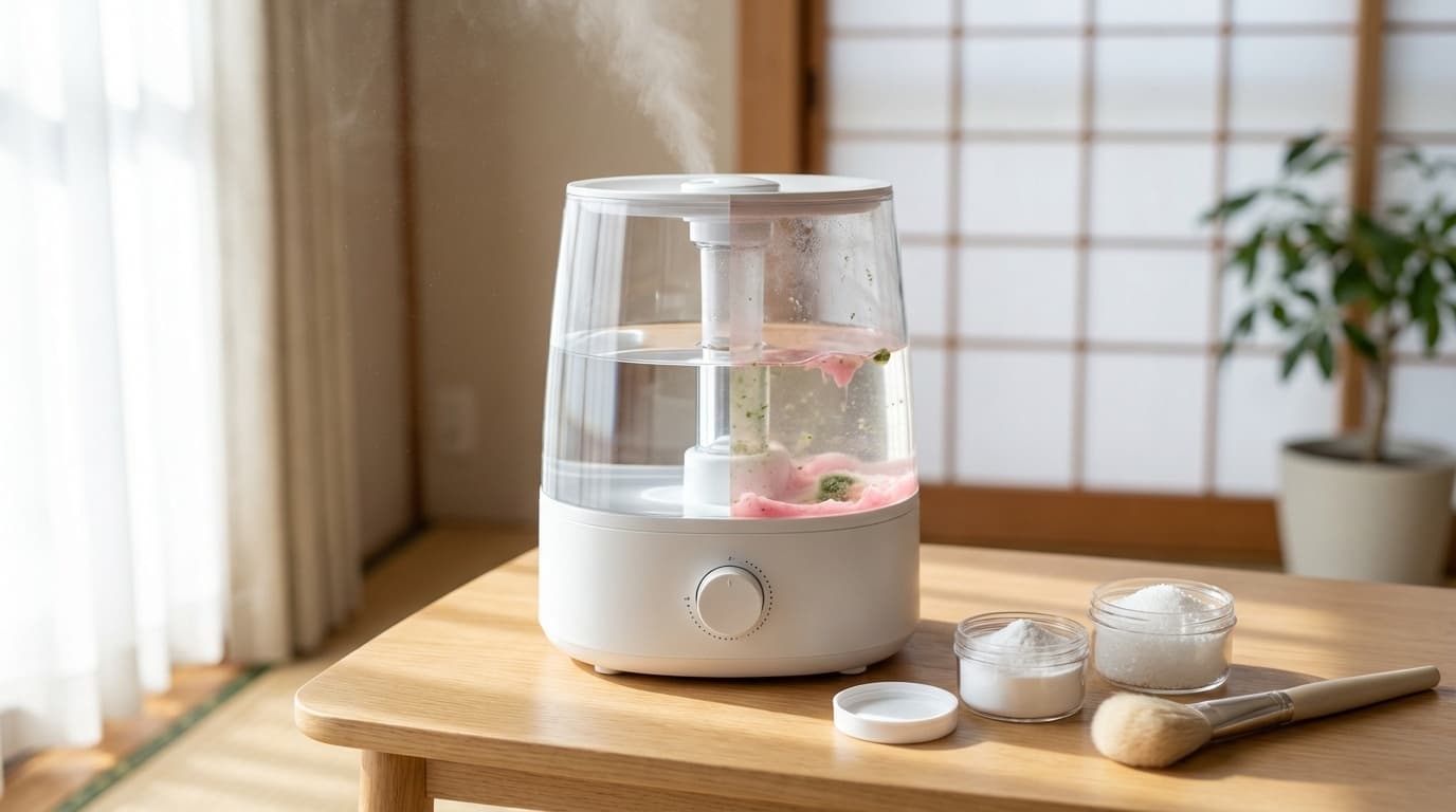 加湿器のタンクのピンク汚れと掃除用のクエン酸・重曹