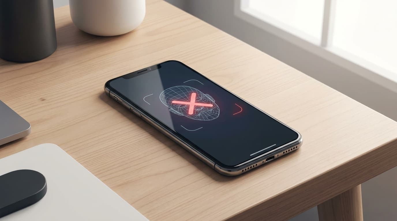 iPhoneのFace IDが認識しない状態を表すイメージ画像