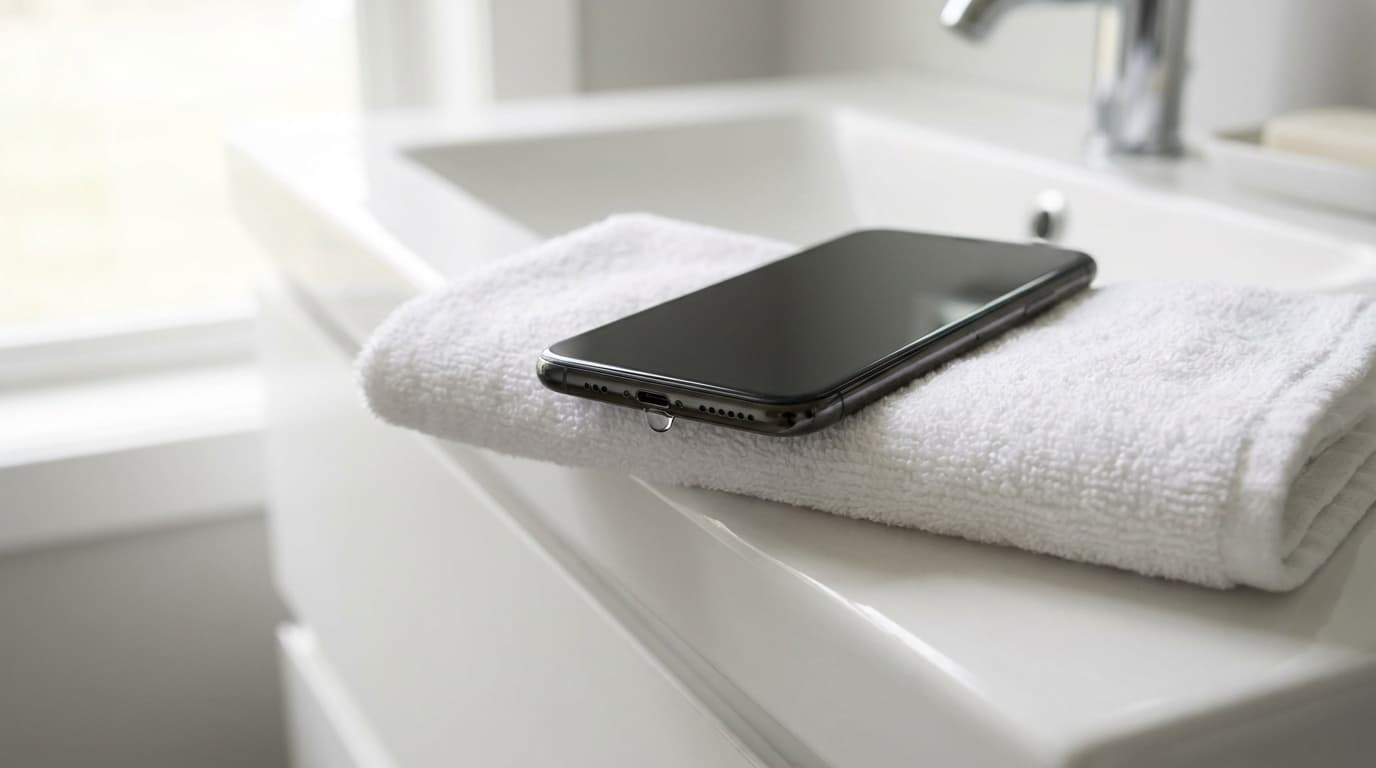 iPhoneに液体が検出されましたの警告が出たときの対処法イメージ