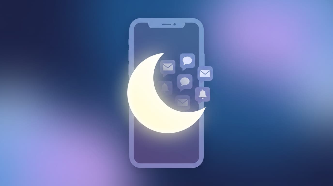 iPhoneの集中モードが通知をブロックしているイメージ