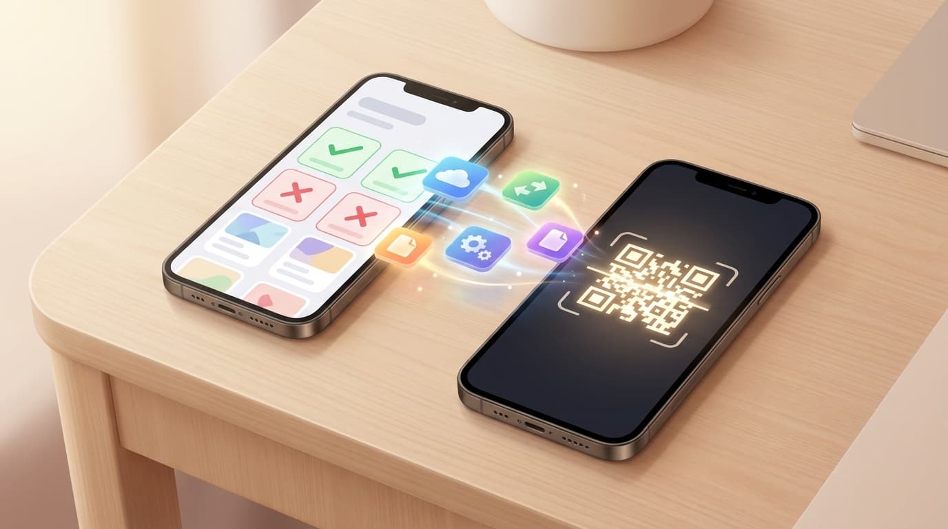 iPhoneのクイックスタートで手動移行が必要なアプリのイメージ