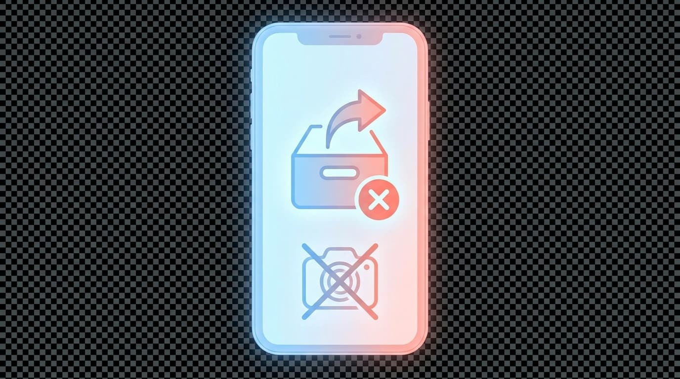 iPhoneのストレージがいっぱいでカメラが開かないイメージ