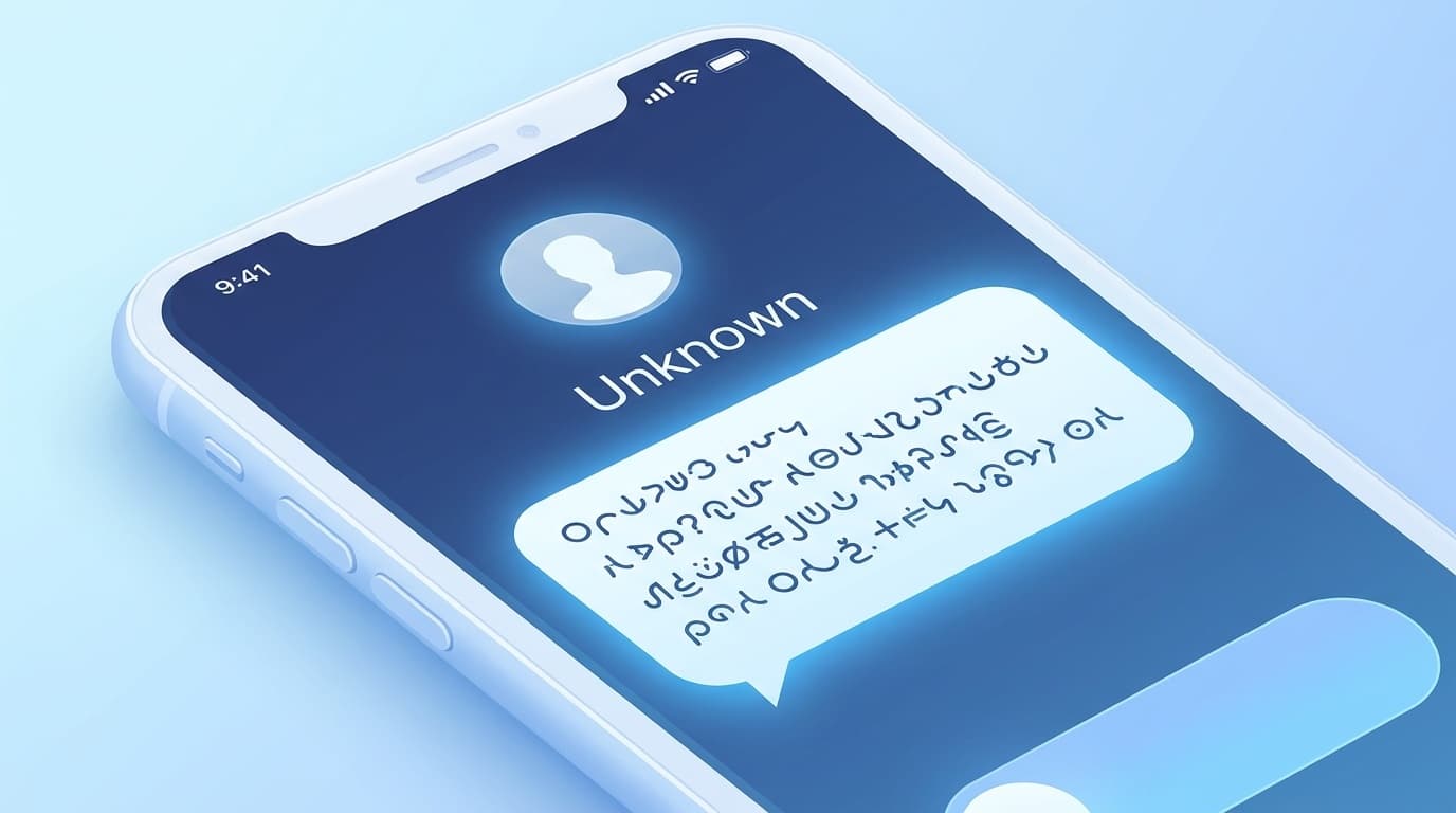 iPhoneの通話スクリーニング機能で知らない番号の用件を画面で確認するイメージ