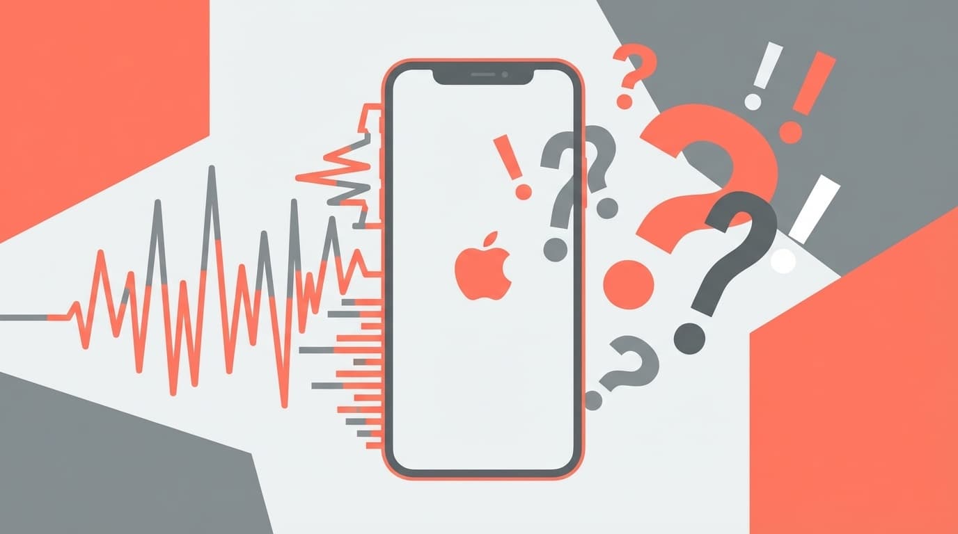 iPhoneの音量が勝手に変わるバグのイメージイラスト