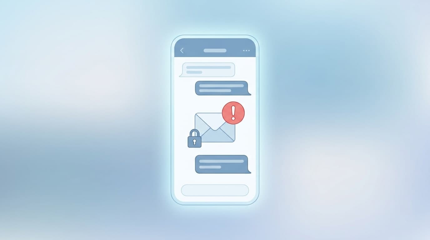 iPhoneのメールアプリでYahoo!メールの認証エラーが表示されているイメージ
