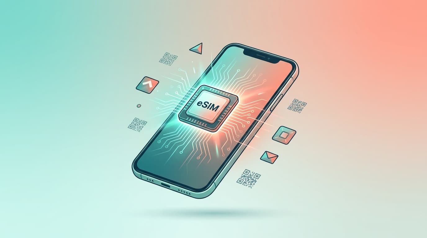 iPhone 17のeSIM専用化と格安SIMのeSIM再発行手順のイメージ