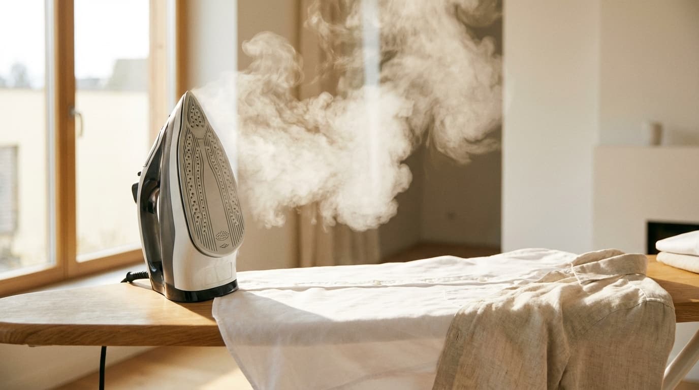 スチームアイロンのかけ面とスチーム穴のクローズアップ