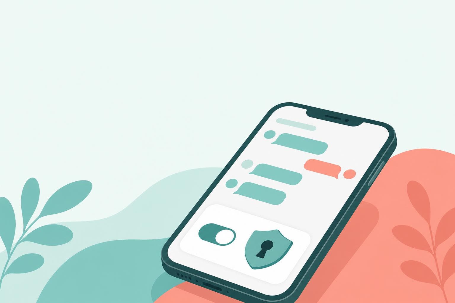 LINEの情報利用への同意を切り替えるスイッチとスマホのイメージ