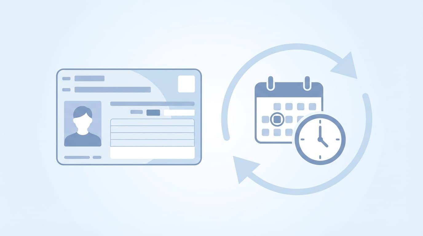 マイナンバーカードの有効期限と更新手続きのイメージイラスト