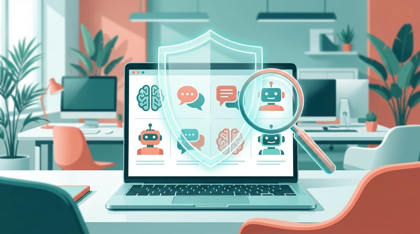 社員が使うAIツールをGoogle Workspace管理コンソールで監査するイメージ