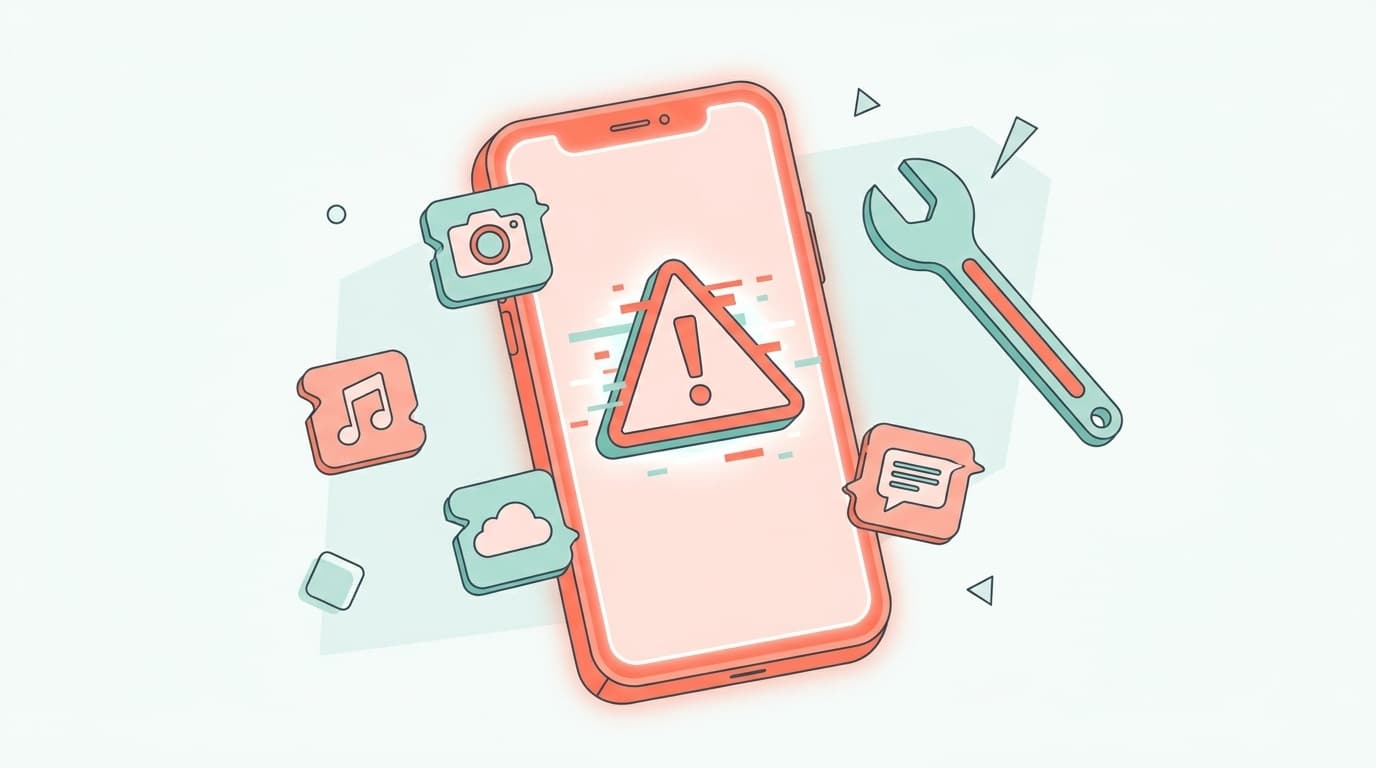 スマホのアプリが落ちる・開かない・固まるトラブルの対処法イメージ