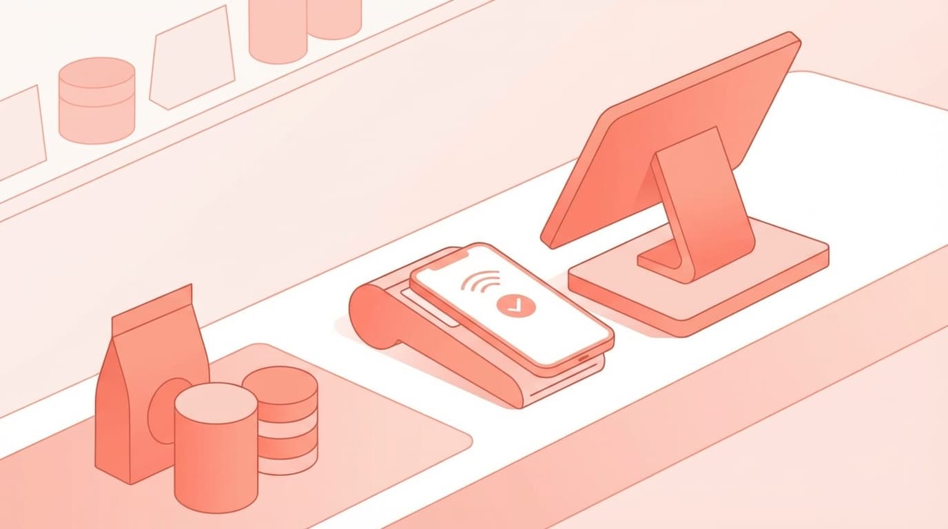 スマホをタッチ決済端末にかざしているイラスト