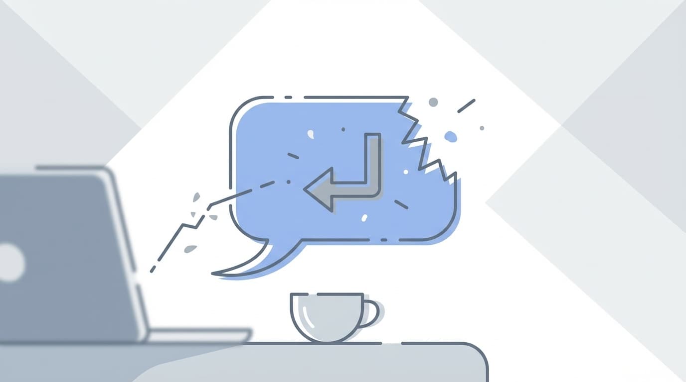 TeamsでEnterキーを押して誤送信するイメージ