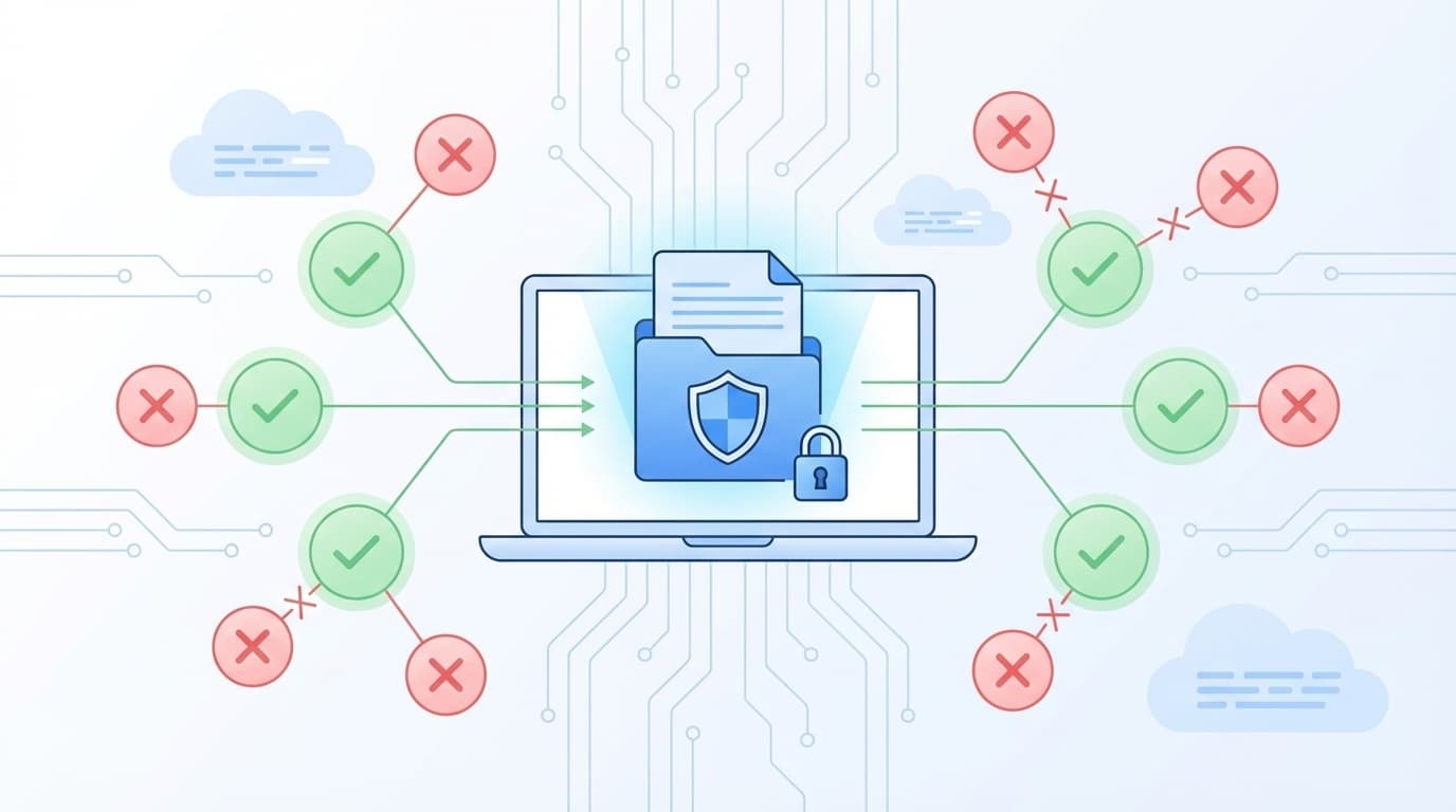 Teamsのファイル共有とアクセス権限設定のイメージイラスト