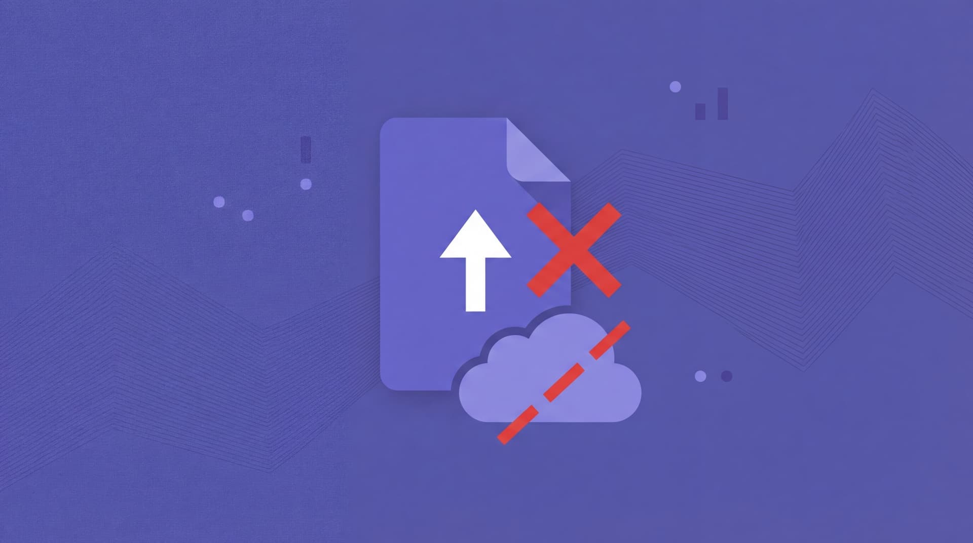 Teamsでファイルアップロードに失敗するイメージ図