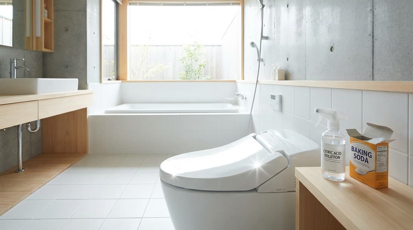 トイレの黄ばみ・尿石をクエン酸や重曹で掃除する方法のイメージ