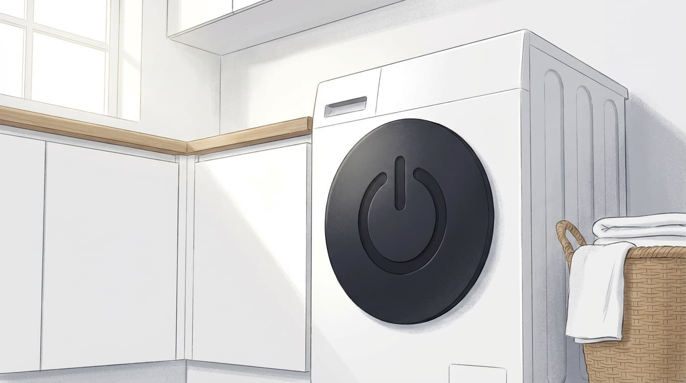 洗濯機の電源が入らないトラブルのイメージ