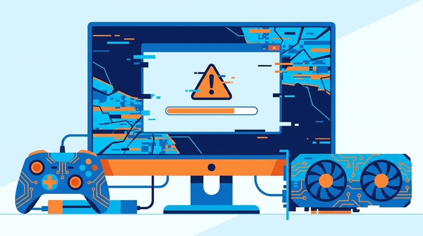 Windowsアップデート後にゲームがカクつく・フリーズする問題のイメージ