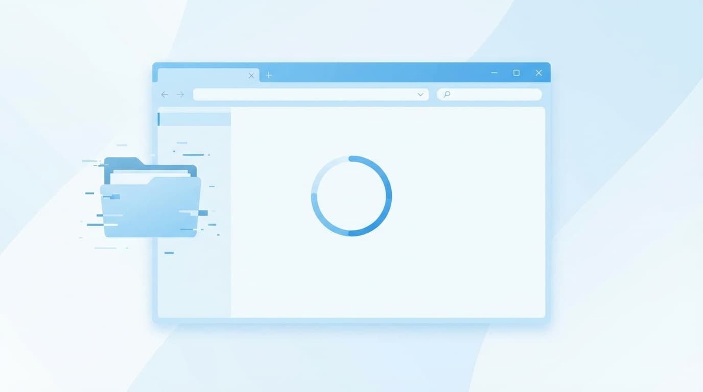 Windows 11のエクスプローラーが応答なしで固まっているイメージイラスト
