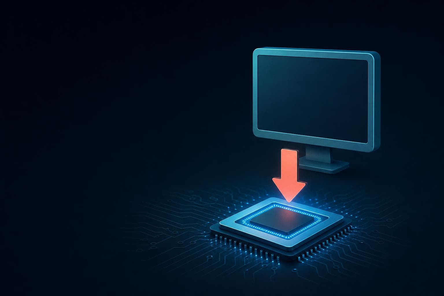 GPUドライバのダウングレード問題を示すイラスト - Windows Updateによる自動ロールバックのイメージ