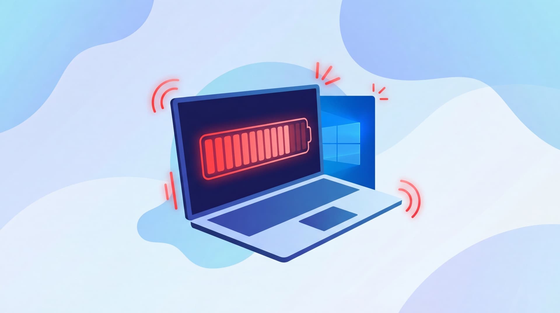 Windows 11のタスクマネージャーでメモリ使用率が高い状態を示すイラスト