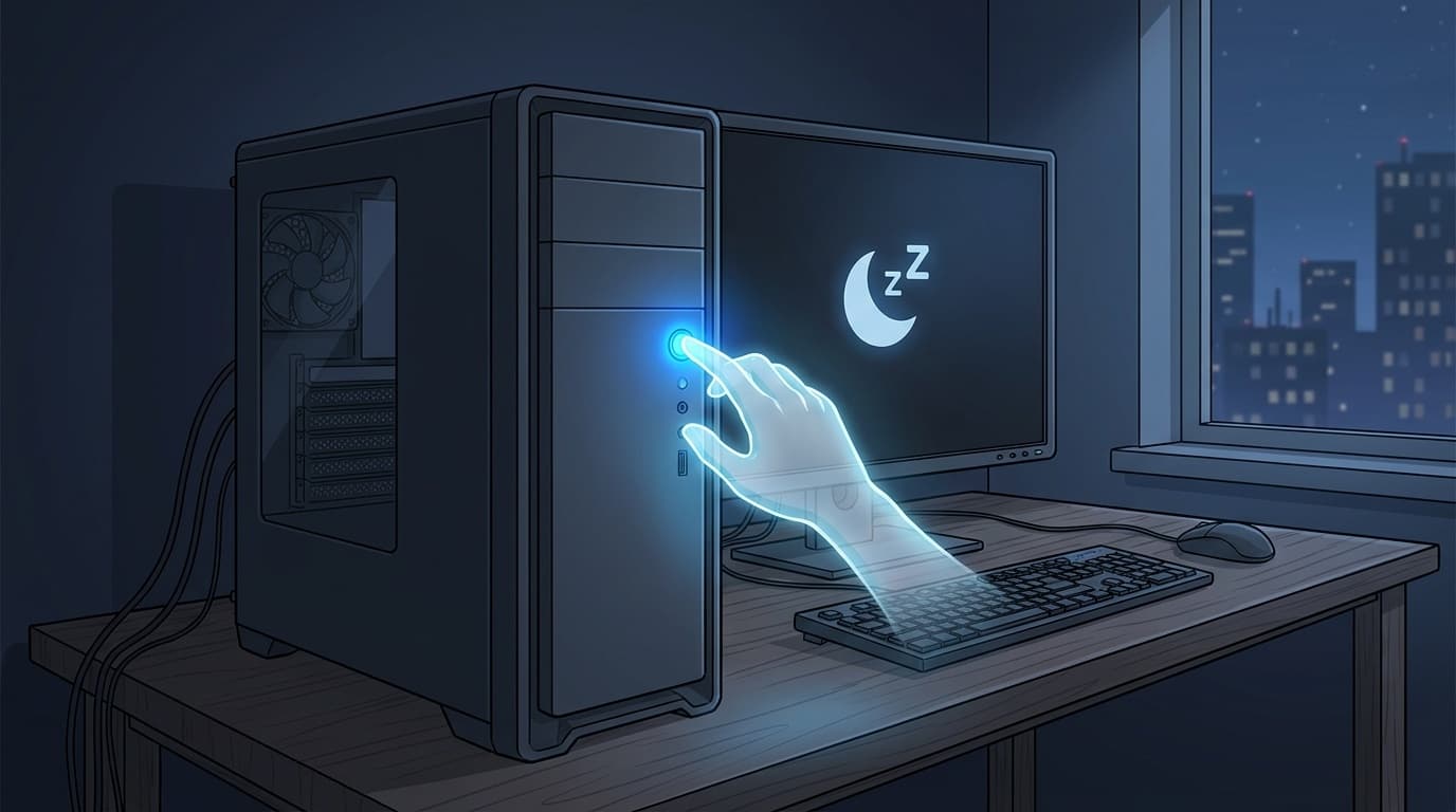 Windows 11でスリープから勝手に復帰するPCの原因特定と対処法のイメージ