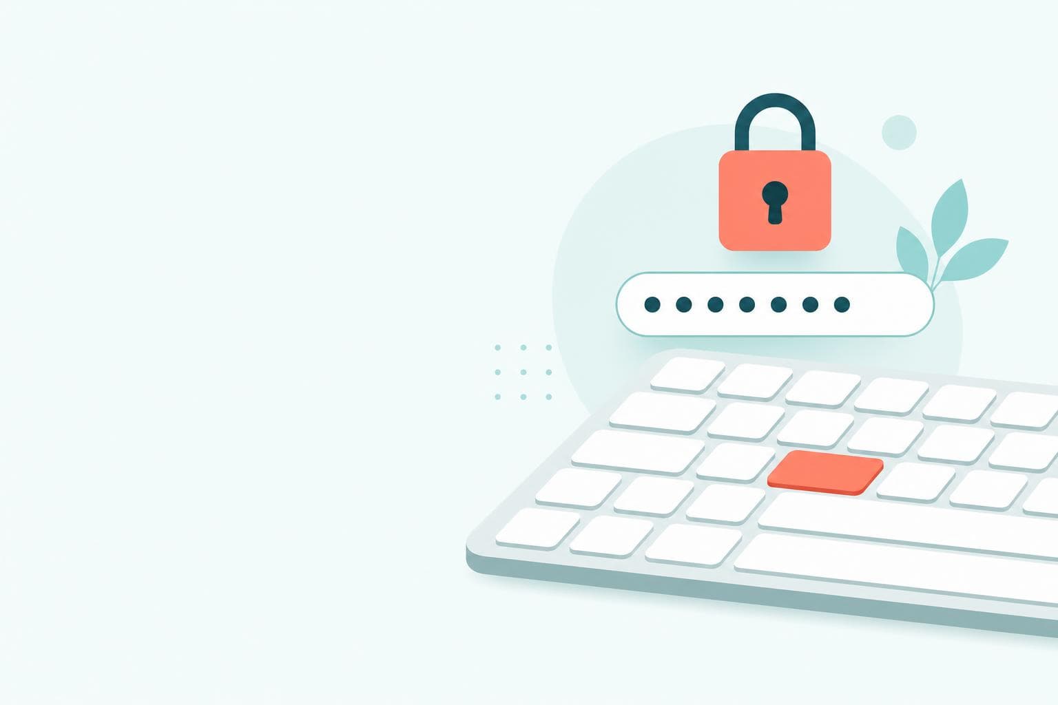 サインイン画面のパスワード欄とCapsLockキーを表したイラスト