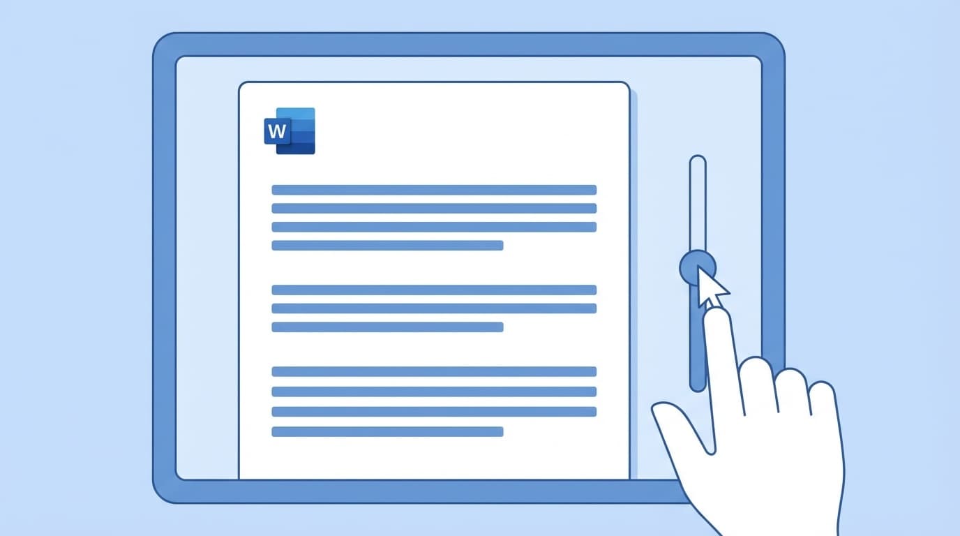 Wordの行間が広すぎる問題を設定で詰めるイメージイラスト