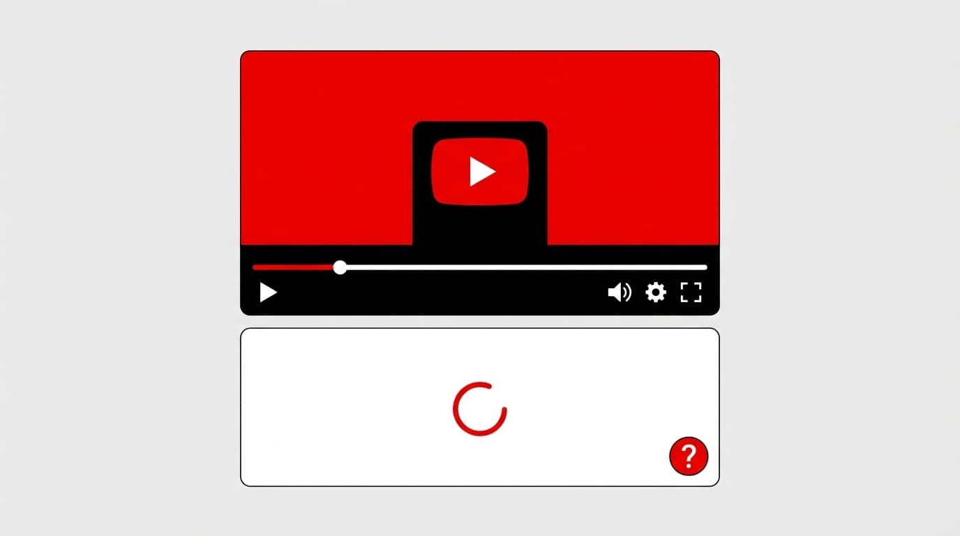 YouTubeのコメント欄が表示されない・読み込めない問題のイメージ