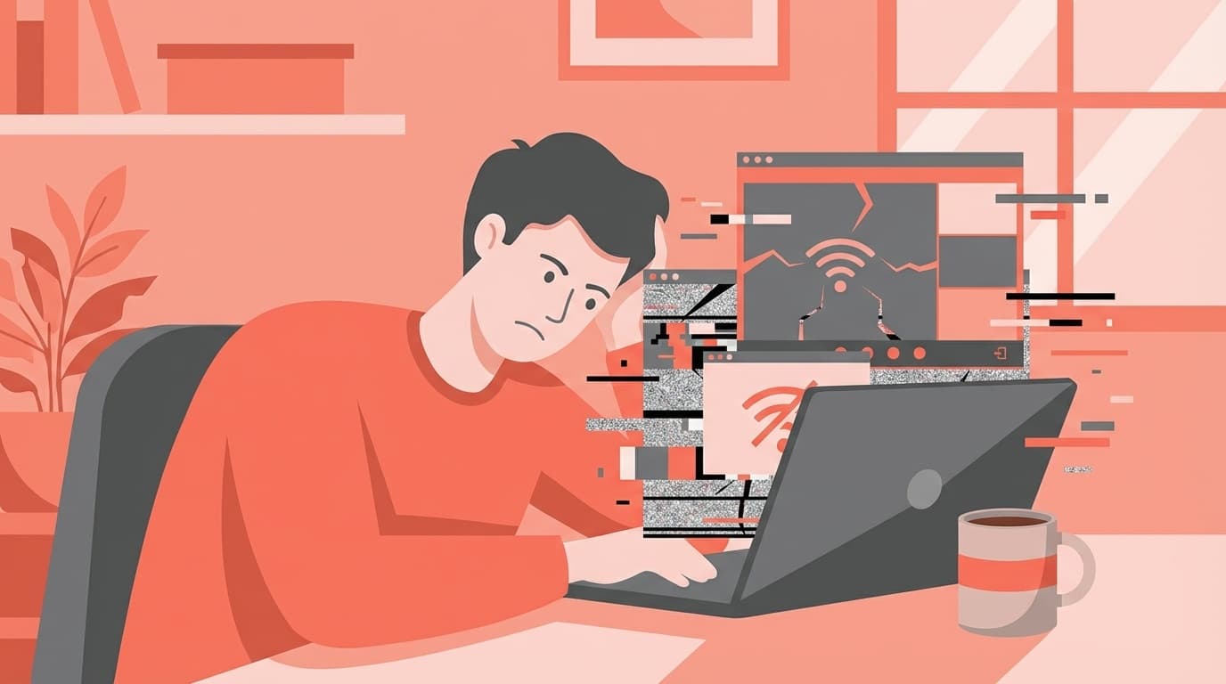 Zoomが会議中に落ちる・起動しない・固まる問題の対処法イメージ